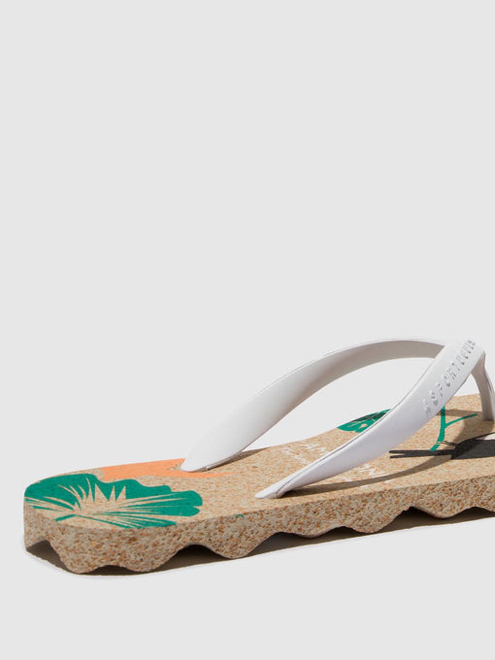 Asportuguesas Amazonia Varvastossut Natural & White Strap - Naisten Beach Varvastossut ASPP018341FI Natural